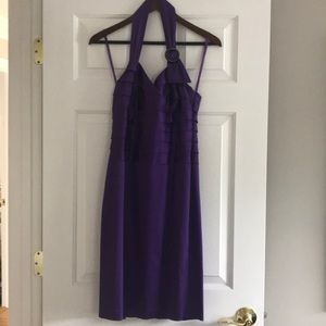 Purple halter dress